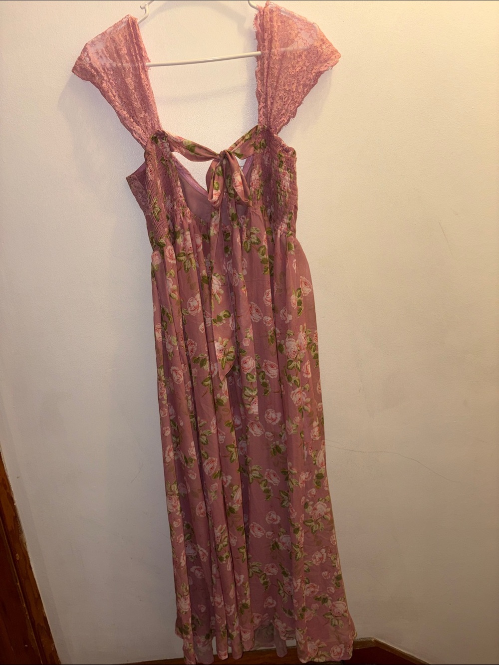 In Bloom Pink Floral Maxi Dress - Picture 3 of 7